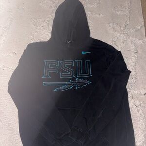 Nike FSU Black Hoodie with Teal Accents